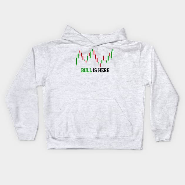 Bull Day trader in Stock Market Kids Hoodie by who_rajiv